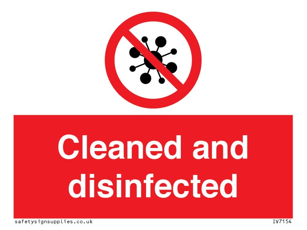 Cleaned and disinfected
