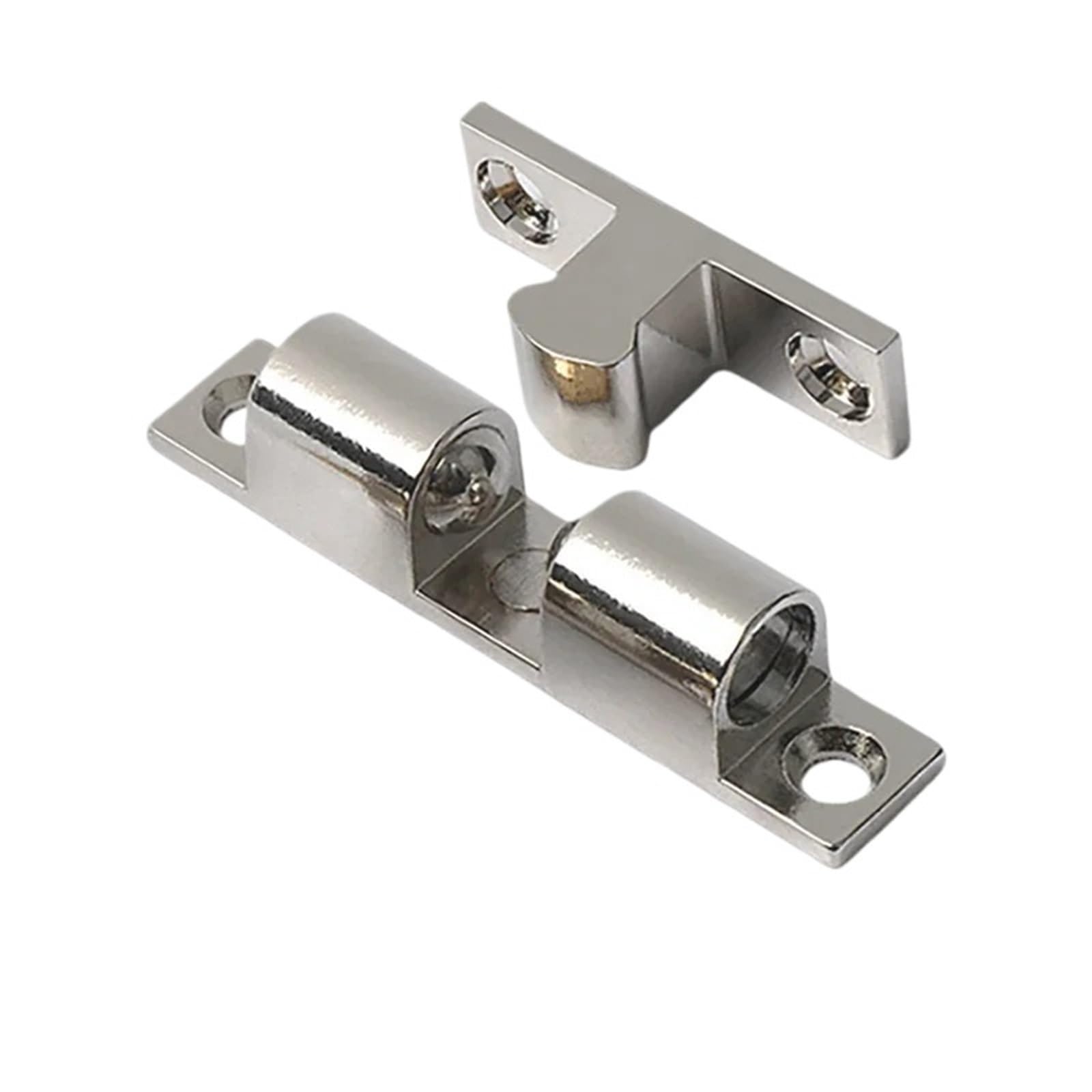 Huwoyg One Color 6Pcs Furniture Door Ball Latch Brass Double Roller Spring Catch Latches Cabinet Closet Adjustable Tension For Cabinet Closet