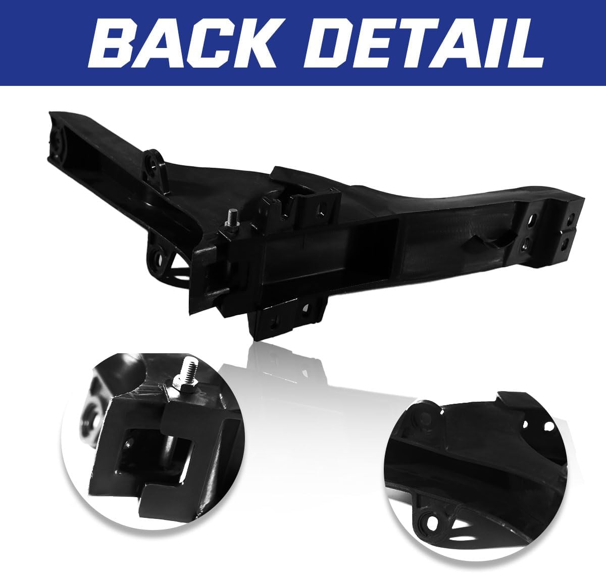 Bottom Cabin Fairing Top Mounting Brackets Black for Freightliner Cascadia 2008-2017 Semi Trucks (C, Left)