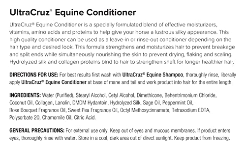 UltraCruz Equine Foaming Horse Shampoo, Conditioner Bundle, 32 oz Each with 16 oz Detangler - Image 6