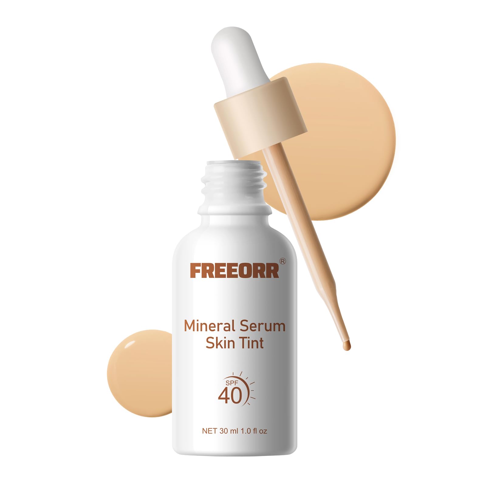 KYDA Mineral Serum Skin Tint, SPF 40 Tinted Moisturizer BB Cream, Infused with Niacinamide
