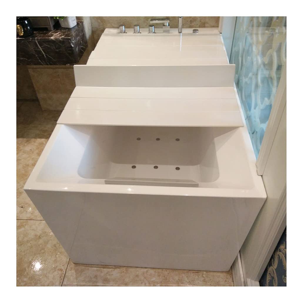 Couvercle d'isolation de baignoire JATIBOSH en PVC blanc 140x70 cm