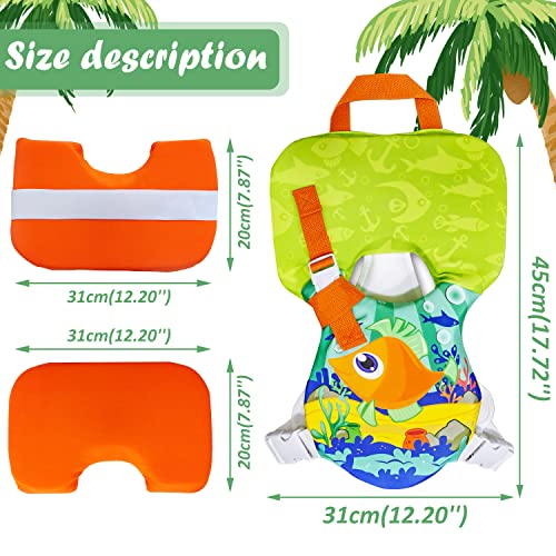 Kids Pool Flotation Devices Life Jackets Vests Infant Swim Vest Swimming Training Equipment with Extra Pillow (Orange Fish) by JforSJizT - Image 3
