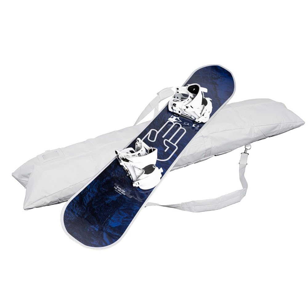 IVOL Torba snowboardowa biała 180 x 40 x 16 cm - wodoodporna biała torba snowboardowa