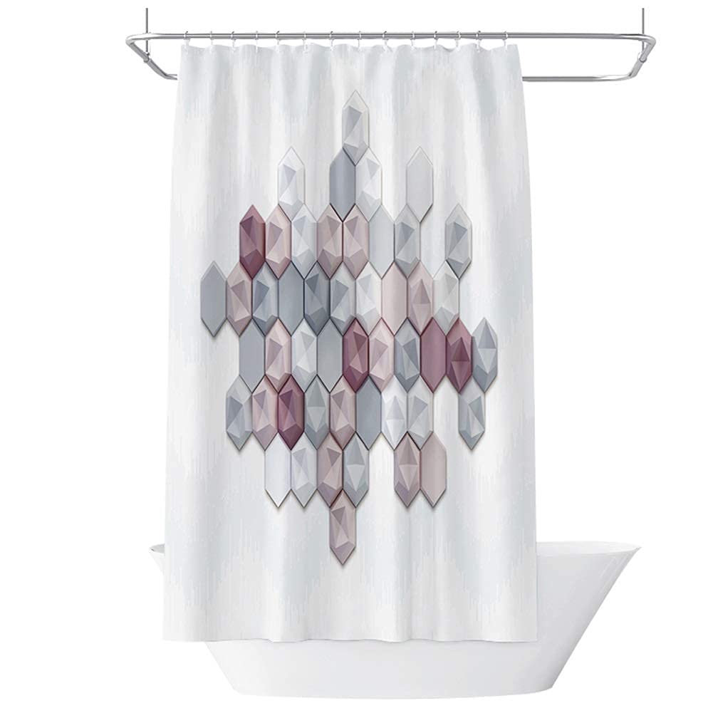 Rideau de douche en tissu de polyester de qualité supérieure avec grand ombrage