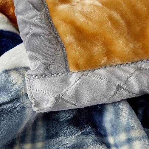 LGYKUMEG Warm Winter Blanket,Korean Mink Blanket,Plush Fleece Blanket 79"X91",Silky Soft and Warm,Thick, 2 Ply Reversible Raschel Flannel Blanket,Space Bear,200x230cm4kg