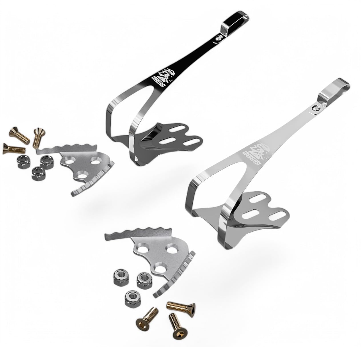 LOEVELOSI Pedalkäfig Edelstahl Pedalhaken 3-Loch Haken passend für Shimano 600 AX PD6300, 600 PD-6207, 600 Tricolor, Dura-Ace PD-7400, PD-A550 sowie 105 Aero PD-1050 Pedale Sport & Freizeit