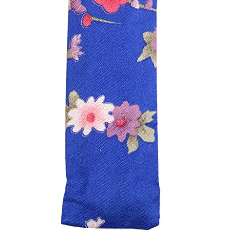 Gazechimp Seiden Schmetterling Sakura Faltbar Handfächer Klappfächer Fächer mit Taschen Beutel Blau-6