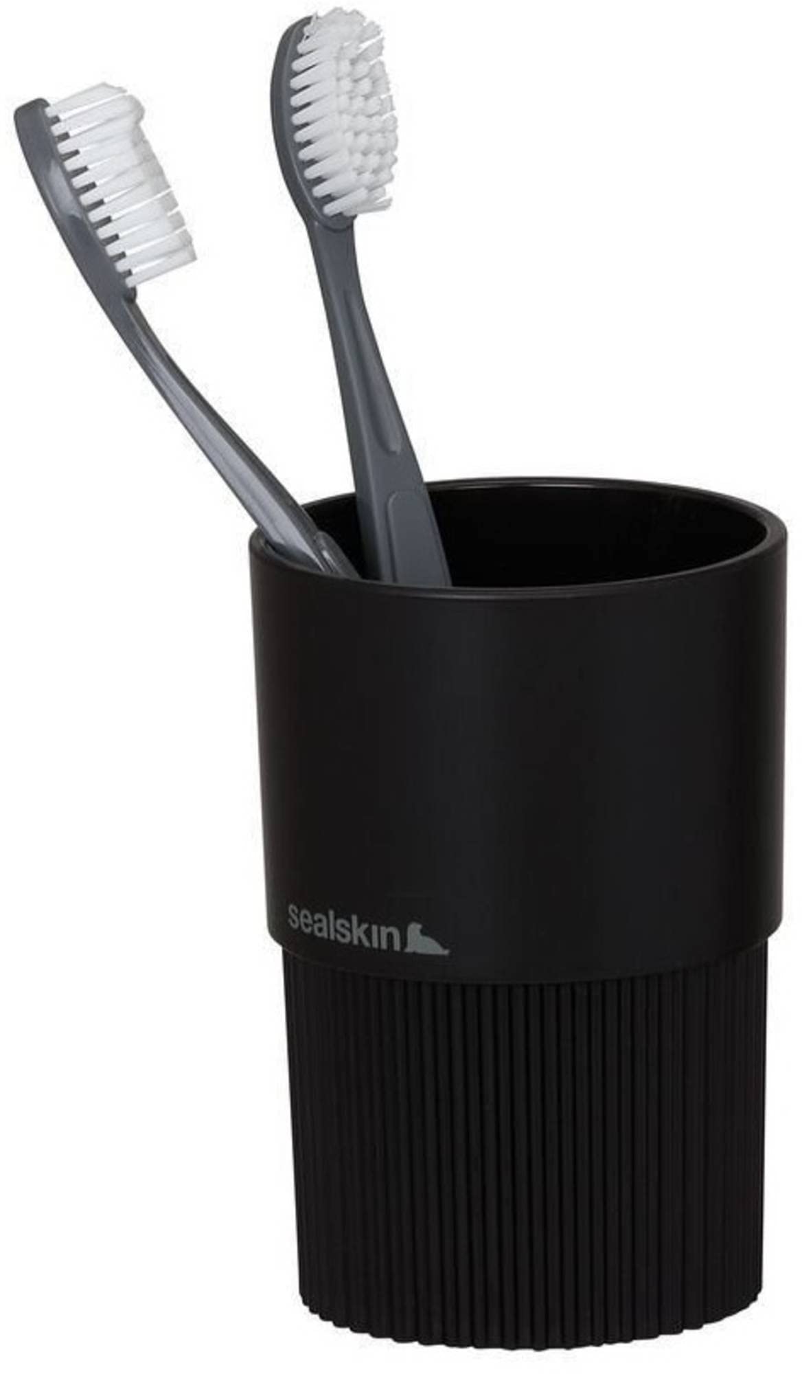 Sealskin Brave Toothbrush tumbler freestanding Black, B x H x T: 75 x 110 x 75 mm