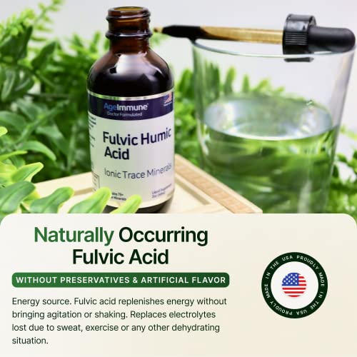 Ageimmune SUVELAM Fulvic Humic Acid Ionic Trace Minerals With Electrolytes Liquid Supplement. Plant Derived Mineral Drops thumb #4