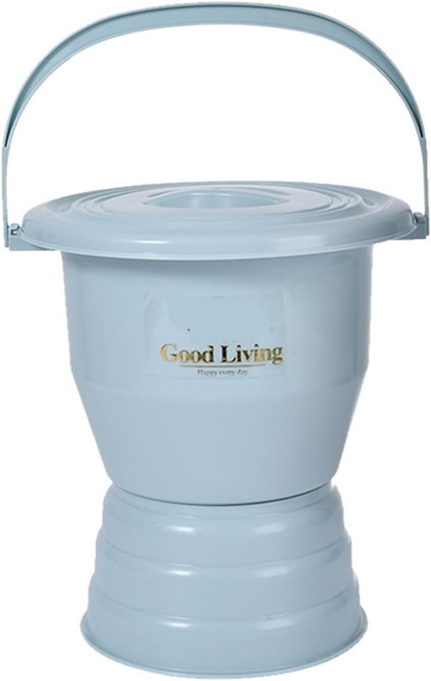 Shfohgkj Blu Chamber Pot,Urine Bucket, With Handle, Bedpan Portable Toilet Urinal Spittoon Potty Pee For Pregnant Woman Elderly Adults(,27.5Cm)