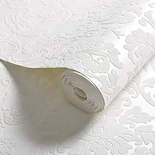 ZHOU ?? ?? ?? App Nordic Stereo Tapete Vlies Selbstklebende Tapete Gold/Weiß/Blau/Beige TV Wandtapete, European Warm Bedroom Living Room Wandaufkleber (Color : D)