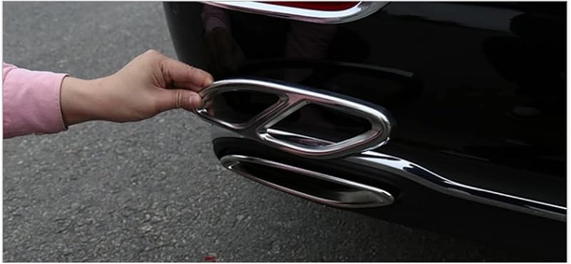 Baceyong 2db Rozsdamentes Kipufogó Trim Mercedes C-Class W205 Chrome Sportlook
