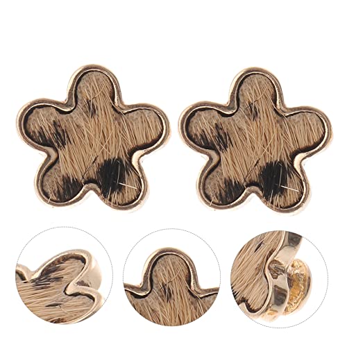 2pcs Leopard Flower Charms for Silicone Watch Bands Stylish Wrist Strap Accessories for and Unique Cheetah Pattern Design Easy to Install and Remove3