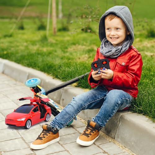 Image of Gooyo GY-20158CH Rechargeable Remote Control Car Toy with Gull-Wing Door Open Function and Glowing Headlights | Hi-Speed RC Car Toy for Kids | Red | in-Built Battery | Gift Box Packaging