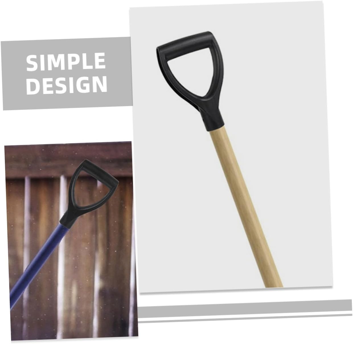 Angoily 6Pcs D Shaped Plastic Shovel Handles Replacement for Digging Durable Handle Replacements for Gardening and Outdoor Use