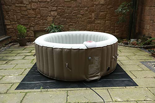 BeneoSpa Tragbarer aufblasbarer Whirlpool, für 4 Personen, 130 Massagedüsen, Braun weiß – Bild 3