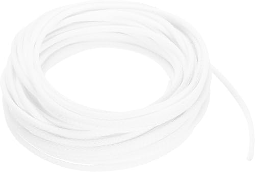 uxcell Expandable Sleeving,3/16-inch 25ft Cable Sleeve, White