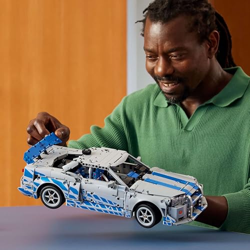 Image of LEGO Technic 2 Fast 2 Furious Nissan Skyline GT-R (R34) Car Model Kit 42210 Building Blocks for 18+ Gift