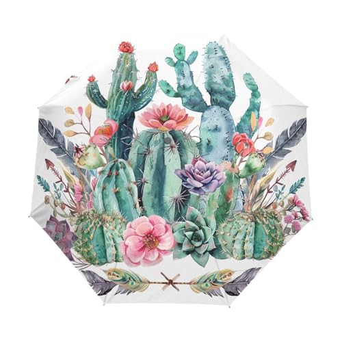 Parapluie de pluie GAIREG à motif fleurs tropicales portable pour les trajets quotidiens