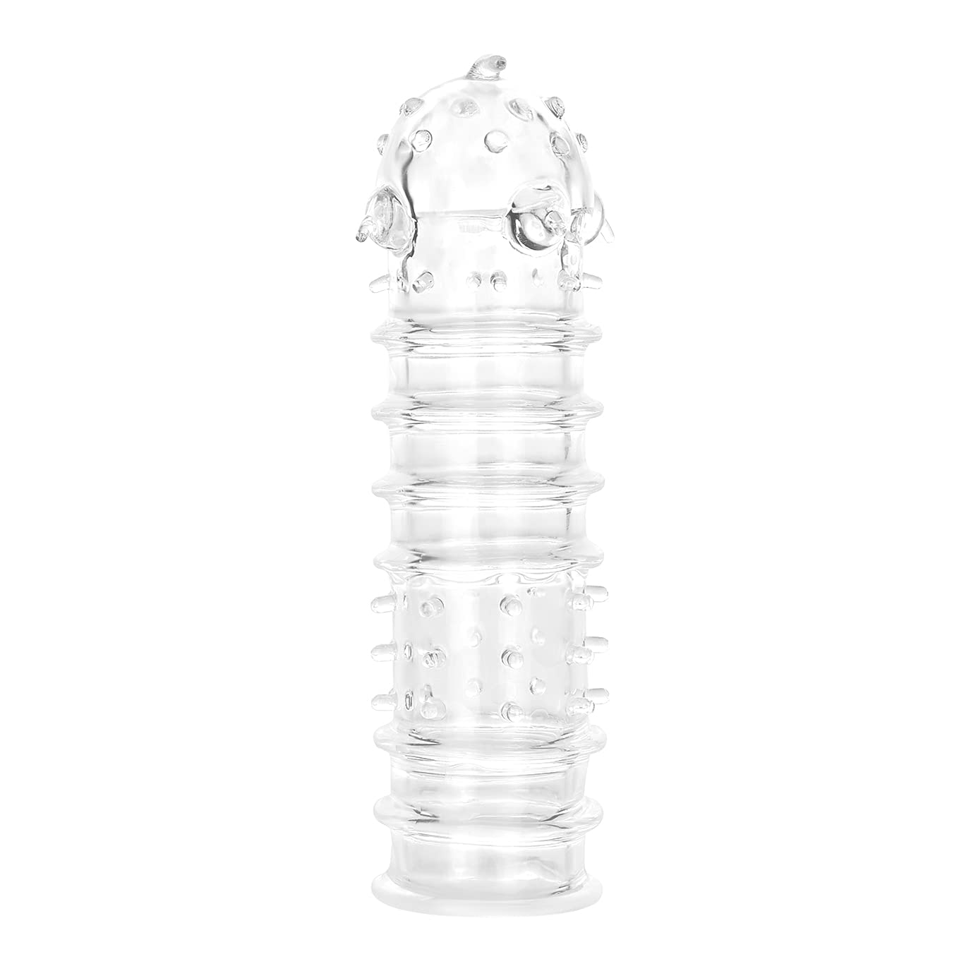 Textured Penis Sleeve - Cock Sleeve Penis Sheath Nubbed Ribbed for Intense Stimulation - Flexible Partner Pleasure 15