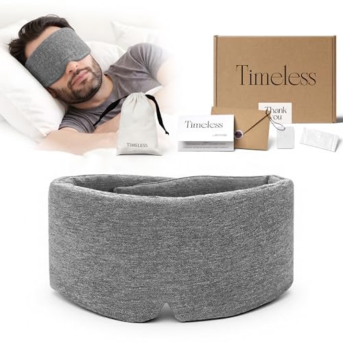 Grey Modal Jersey Adjustable Sleep Eye Mask — One Size