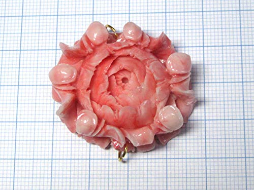 Amazon.co.jp: 珊瑚（練り） フラワーパーツ トップ用 2つ穴 ピンク 約