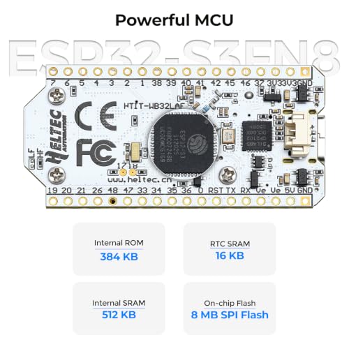 Image of ESP32 Development Board WiFi Bluetooth LoRa Dual Core 240MHz CP2102 with 0.96'' OLED Display and 433 /470MHz Antenna for Arduino (868 /915MHz)