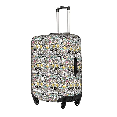 Comic Ar Suitcase Cover Luggage Protector Fits Four Sizes Suitcase2