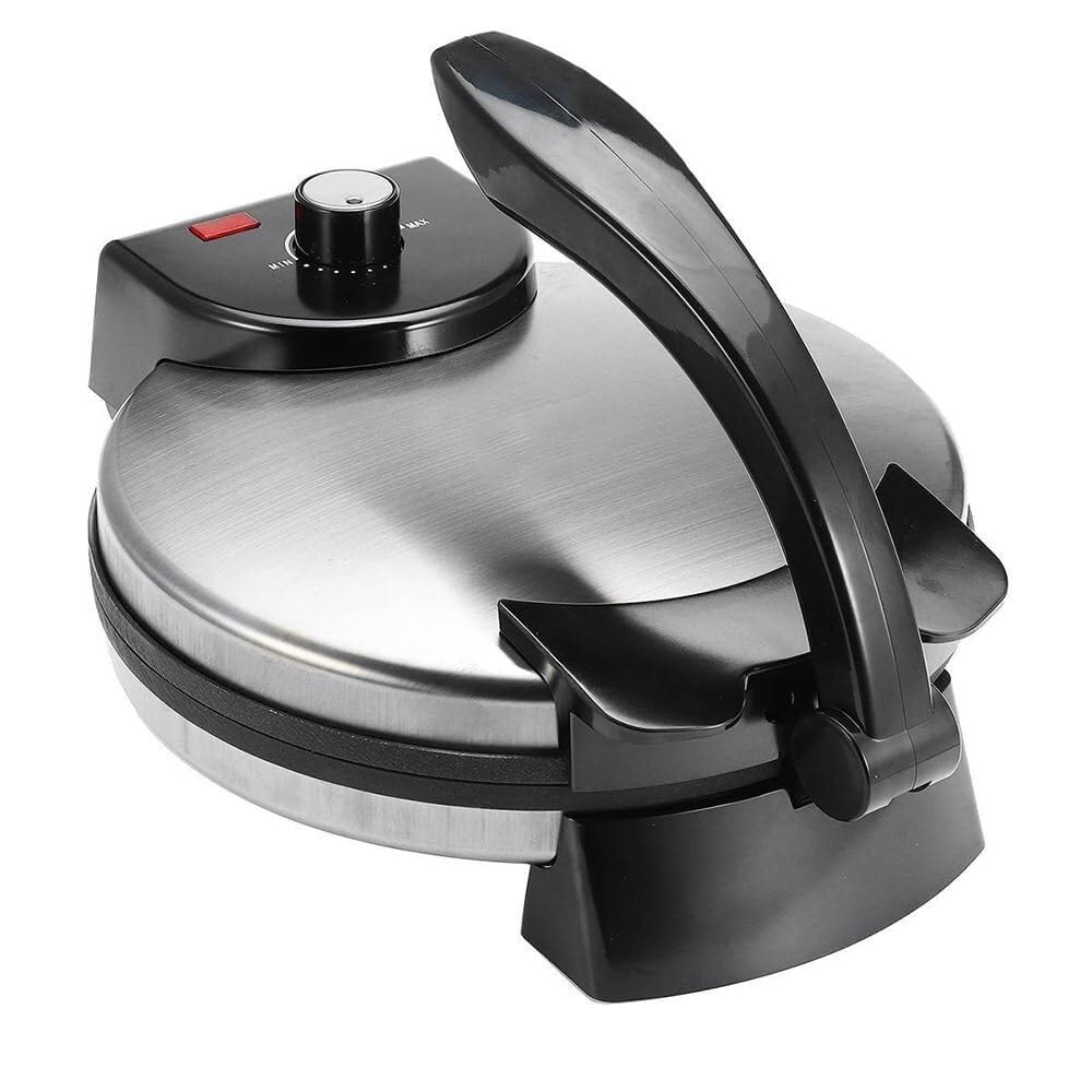 Electric Tortilla Press Automatic Roti Maker Machine, Electric Tortilla Maker Machine 10 Inch Non-Stick Cooking Plates(110v)