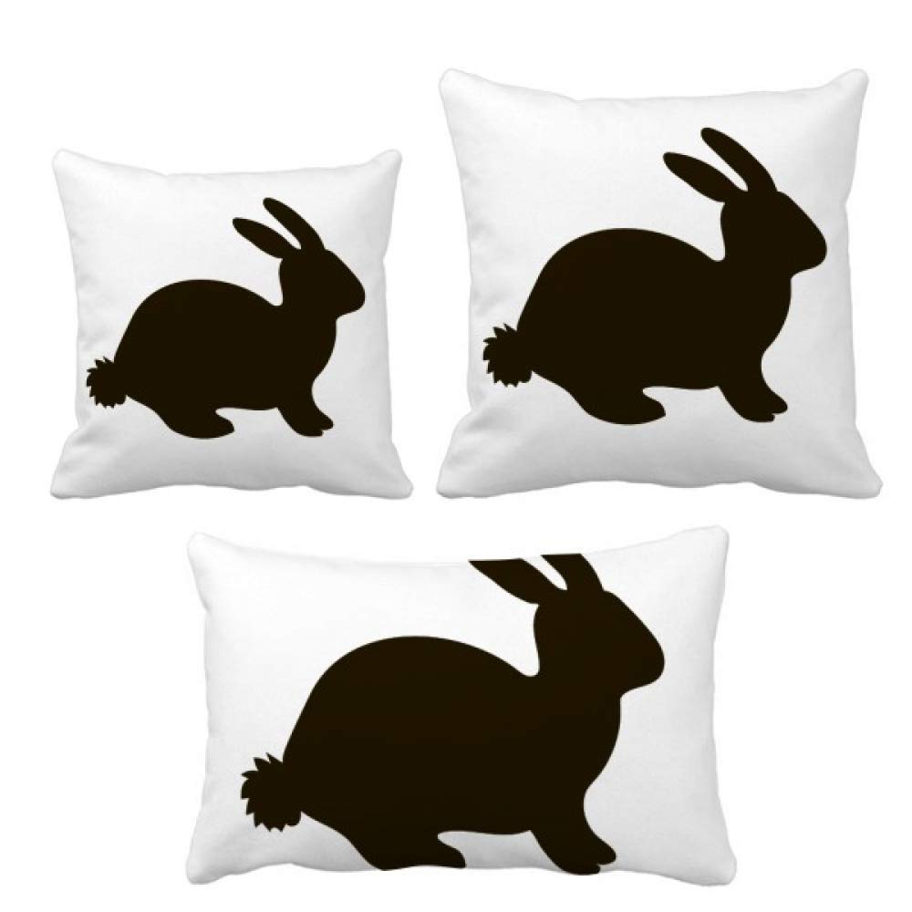 Housse de coussin lièvre noir créez une ambiance cosy et nature dans votre chambre