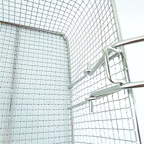 Cesta para freír de acero inoxidable, freidora comercial cuadrada para uso profesional, fácil de limpiar, ideal para restaurantes