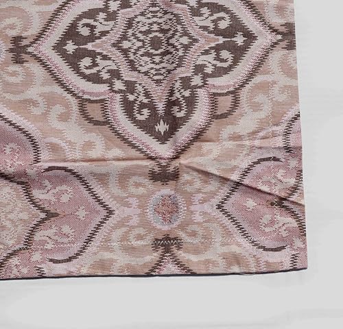 Image of Pure Source India Pure Cotton Elegance Bedding Set, Dreamy Cotton Comfort Double Bed Sheet with Pillow Covers (Rangoli Rose Brown)