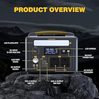 VTOMAN Jump 600X Portable Power Station with Extra Battery - 600W/939Wh Durable LiFePO4 Battery Power Station with 600W Constant-Power, Regulated 12V DC, PD 60W USB-C for Camping,Travel,Home Backup