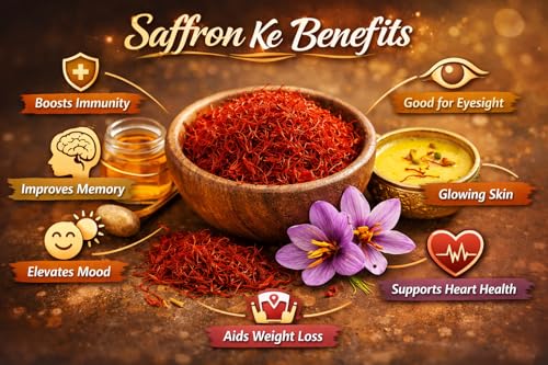 Image of Nut N Dry Original Kashmiri Saffron | Direct From kashmir | Premium Mongra Kesar Threads | 100% Pure Natural Zafran | Strong Aroma & Rich Color | For Milk, Kheer, Biryani & Skincare , saffron, kesir , (0.5 (Pack Of 1))