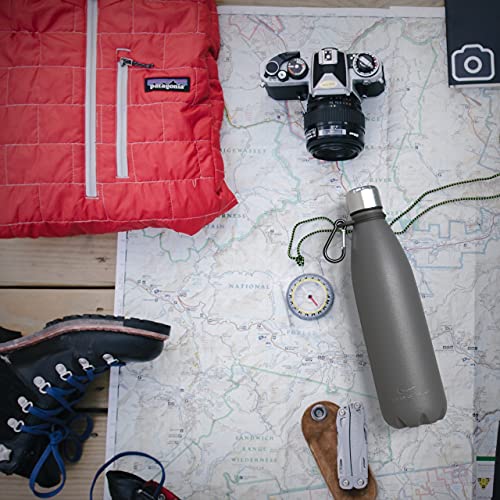 Daikoku Roestvrijstalen Fles + Verstelbare Riem + Karabijnhaak, BPA-vrije dubbelwandige Thermosfles, Herbruikbare Waterfles, Luchtdichte Dop, Kleur Grijs, Inhoud 500 ML - Image 7