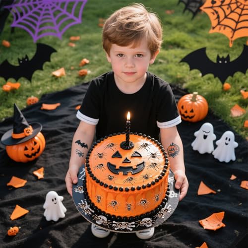 50 Stück Essbare Spinnen,Halloween Spinnen Deko Essbar,Spinnen Kuchendeko,Realistische Wolfsspinne Deko Essen Spinnen Cupcake Topper für Kuchen Deko Tortendeko Halloween Party