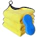 3PCS Extra Thick Rags for Cleaning - Softer Absorbent Microfiber Cleaning Towels for Car, Glass, Stainless Steel, Table, Window Cleaning Cloth - Quick Drying and Odorless
