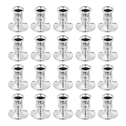 20pcs Electronic Candle Base Fashion Candleholder Electronic Candlestick Holder Plastic Candle Stand Desktop Candlestick Candleholders for Candlesticks Candle Holder Decor