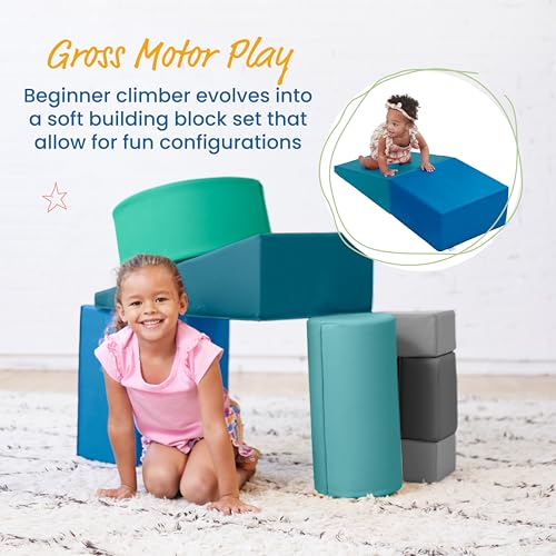 Image of ECR4Kids SoftZone Crawl and Climb Playtime Playset, Building Blocks, Contemporary, 6-Piece