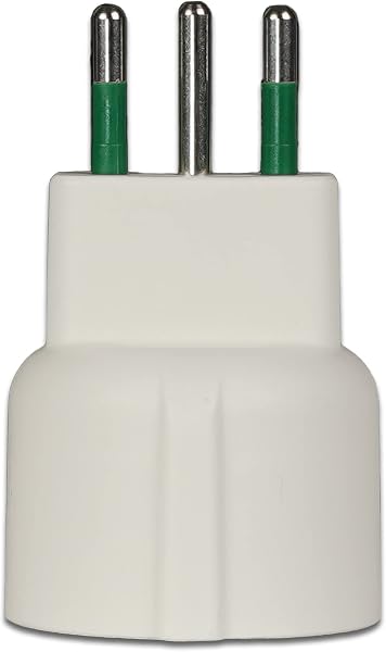 FANTON 87120 Adattatore semplice spina italiana 2P+T 10A presa schuko 2P+T 16A Bianco - 3