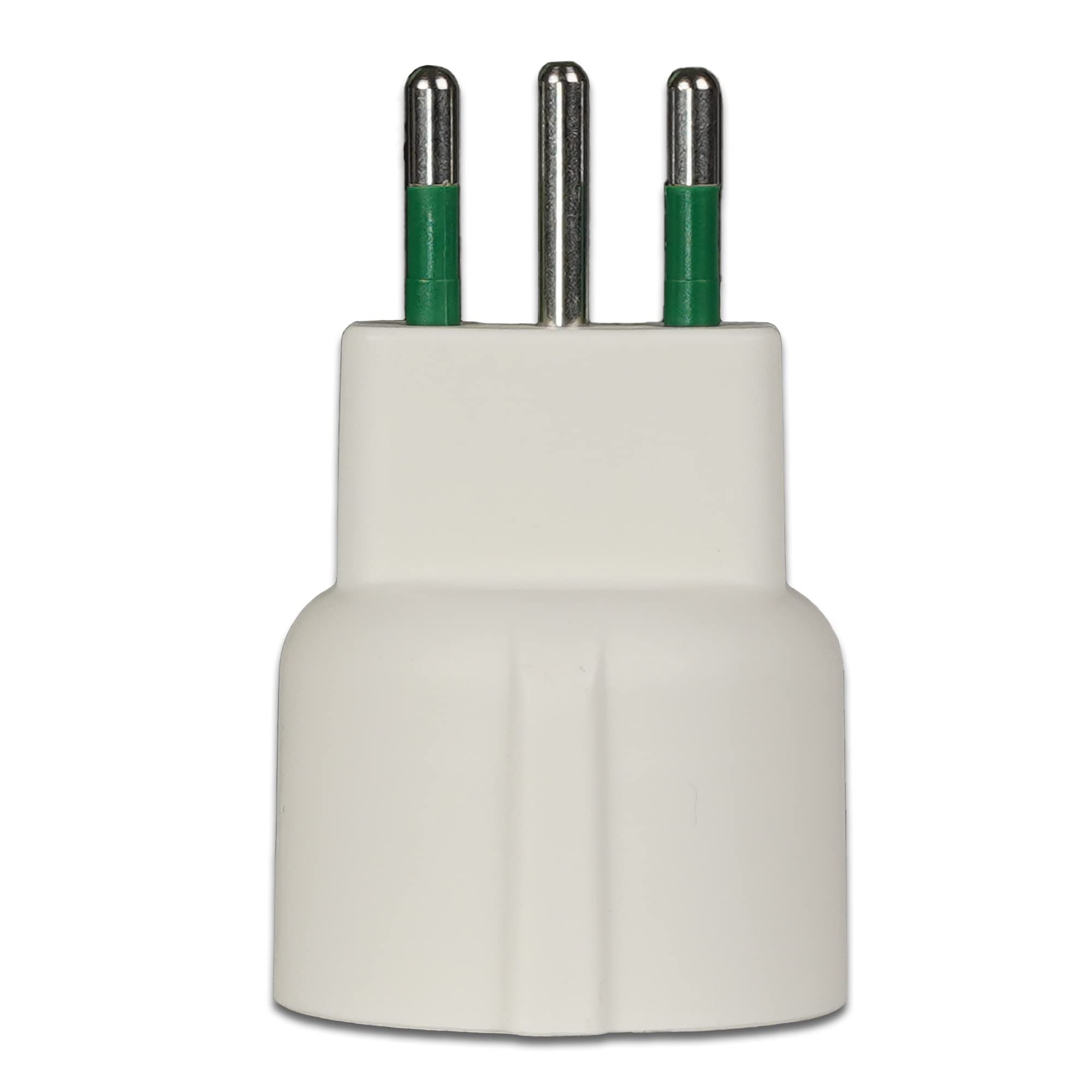 FANTON 87120 Adattatore semplice spina italiana 2P+T 10A presa schuko 2P+T 16A Bianco