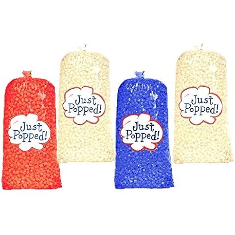 Gourmet Delicious Patriotic Independence Day Fourth of July Memorial Day Colored Weddings Thank You Anniversary, Popcorn for Holidays Gift Popcorn 4-Pack (72 Cups per Case) Cover