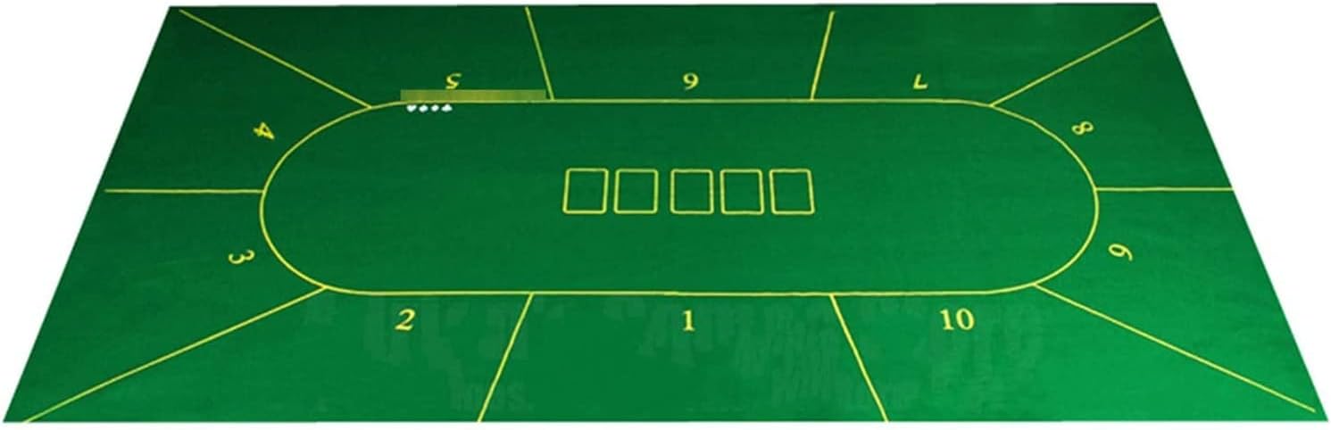 Portable Poker Table Top Poker Table Cloth Layouts Tablecloth Felt 10 Players Poker Mat 18090Cm Poker Pad Fun Game Night Supplies - Cool Casino Gift for Kid