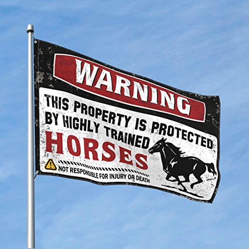 Drapeau horse pour man cave et décoration extérieure de piscine 152x244 cm