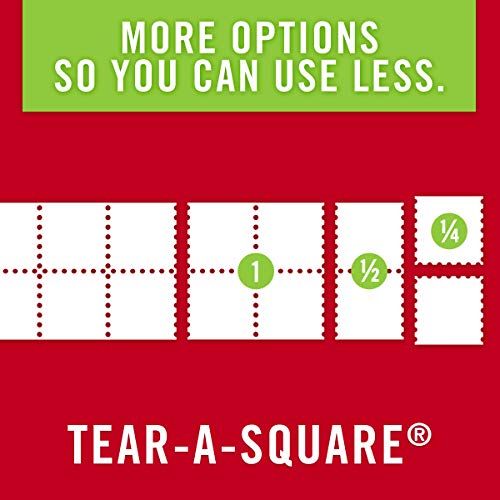 Brawny Tear-A-Square Paper Towels, Quarter Size Sheets, 16 Count of 128 Sheets Per Roll