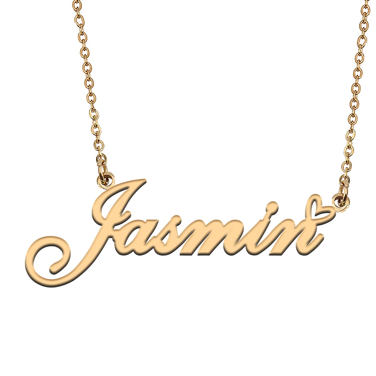 HUAN XUNPersonalized Custom Initial Pendant Name Necklaces for Women Girls in Gold Silver