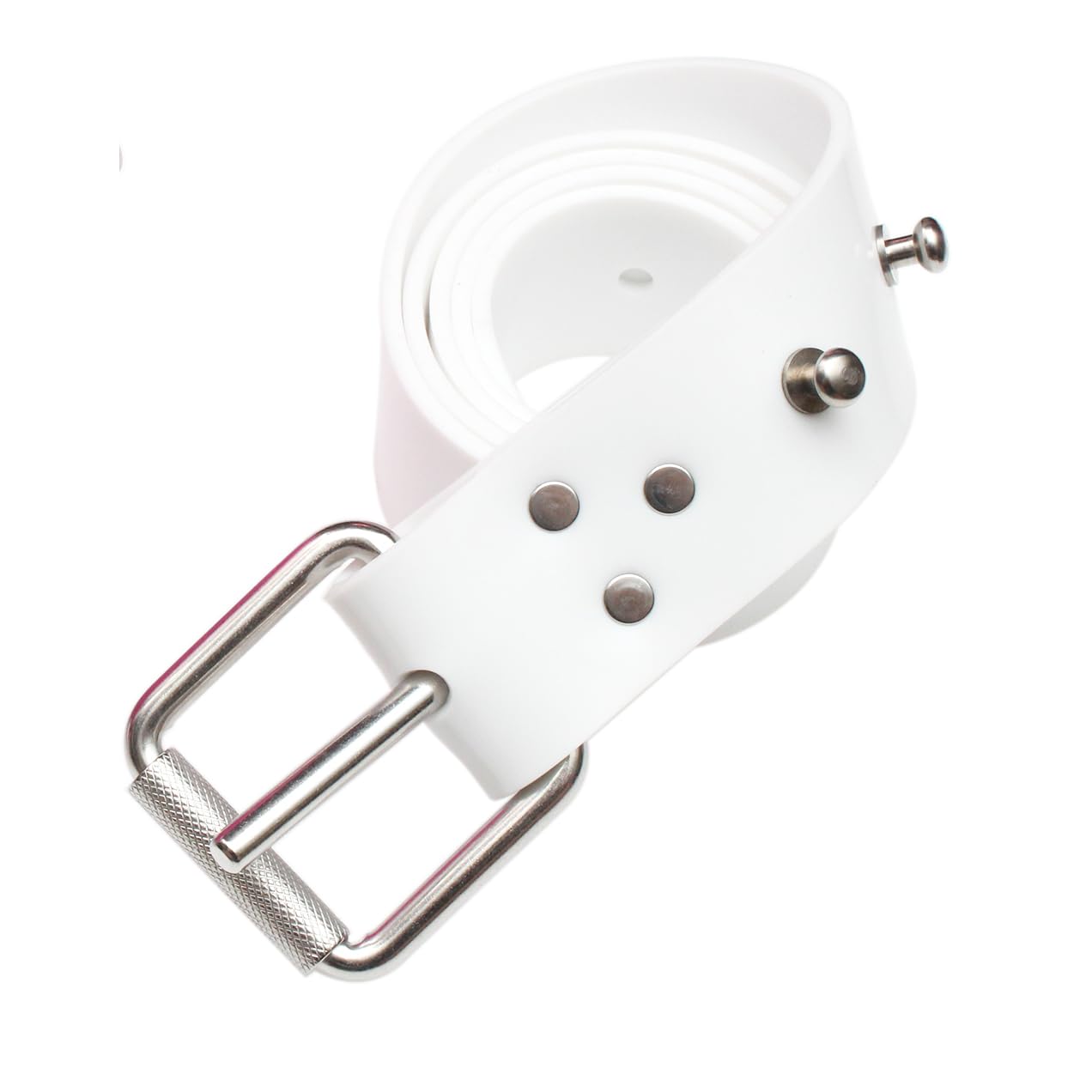 Cintura in silicone da 138 cm con borchie di fissaggio rimovibili in acciaio inox, ideale per apnea e pesca subacquea