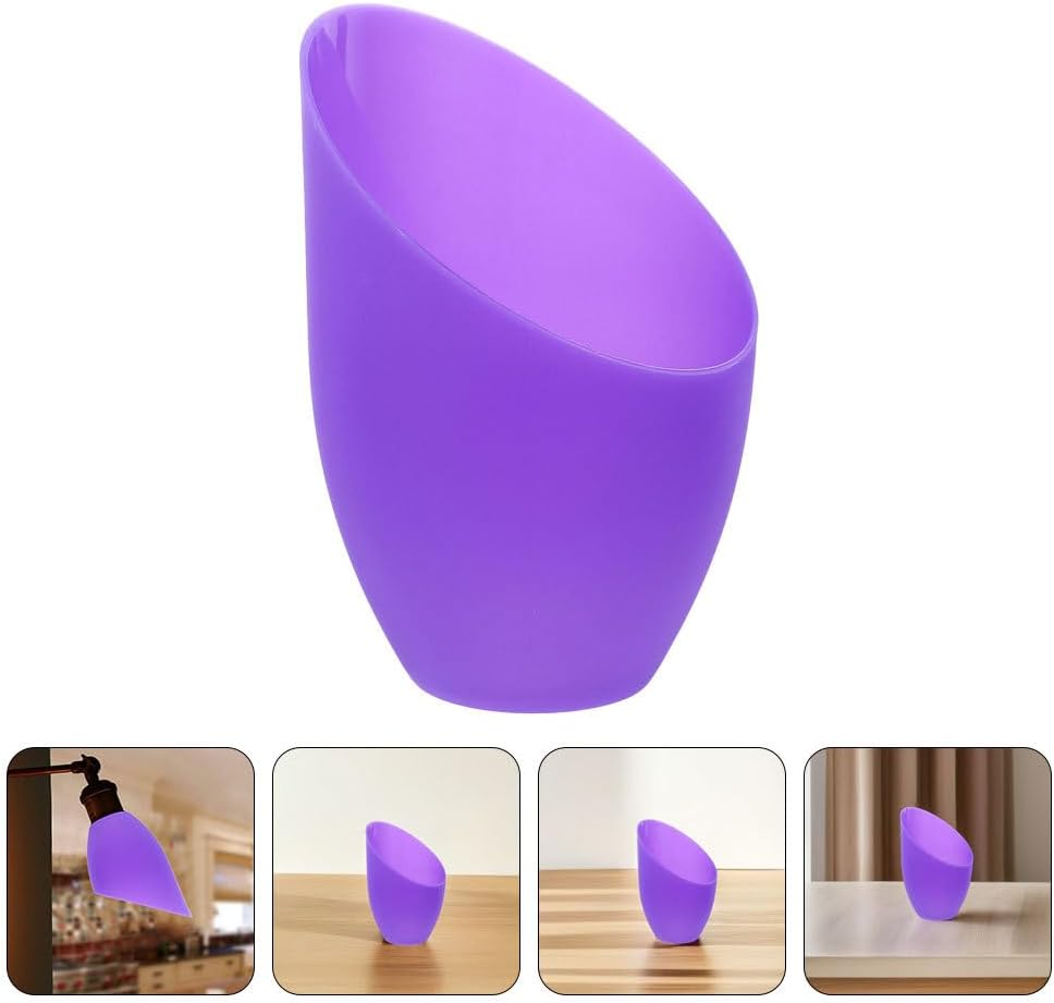 Amosfun 2Pcs Inclined Horseshoe Lampshades Plastic Covers for Led Floor and Table Lamps Unique Slant Design Light Guards for Home Decor 5.11 X 4.33 X 1.96 Inch