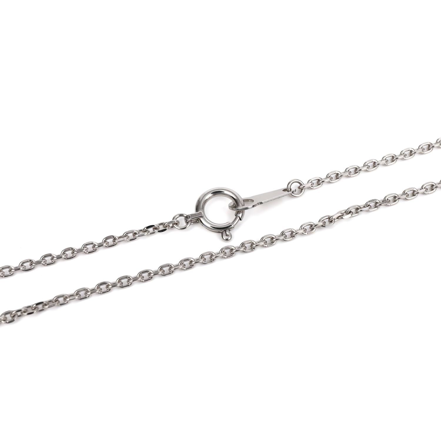 Amazon.co.jp: プラチナ ネックレス あずきチェーン 45cm 幅1.5mm 